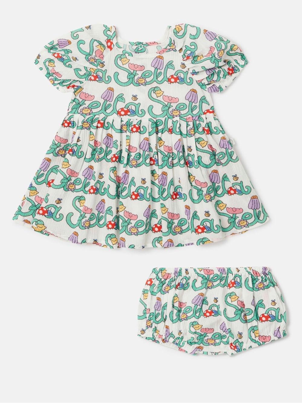 Stella McCartney Kids Vine Print Dress and Bloomers Set